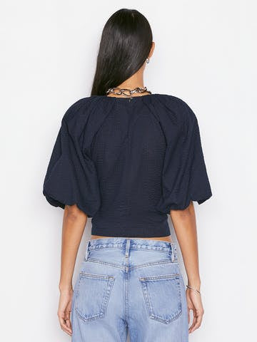 Structured blouse - navy