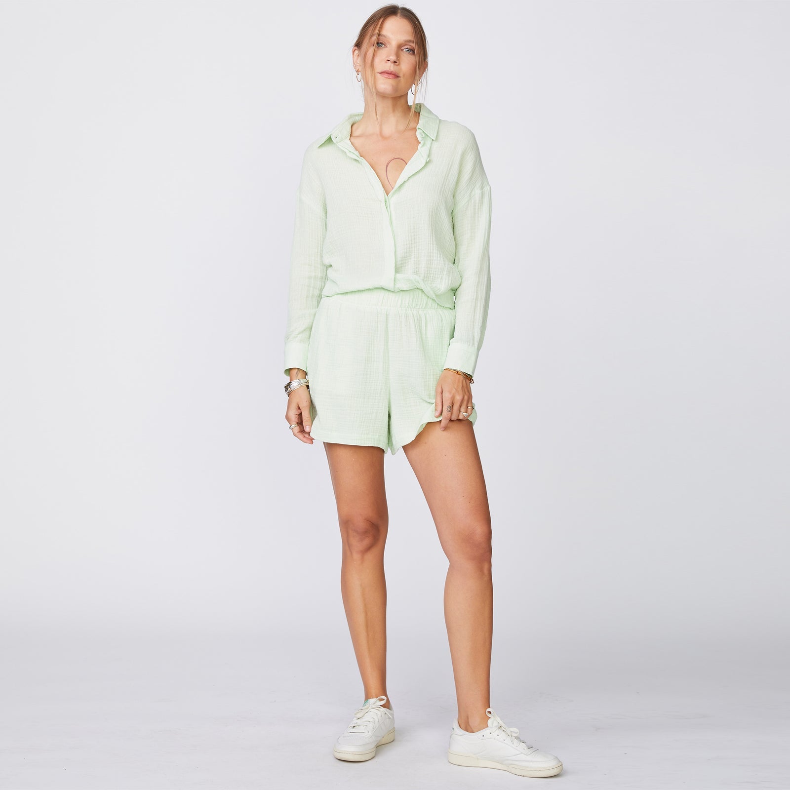 Relaxed blouse - faded lime
