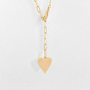 Amaya heart Lariat necklace