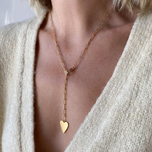Amaya heart Lariat necklace