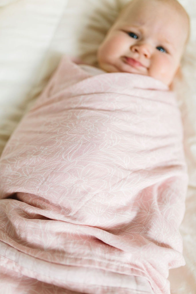 Muslin swaddle - Sepia Rose