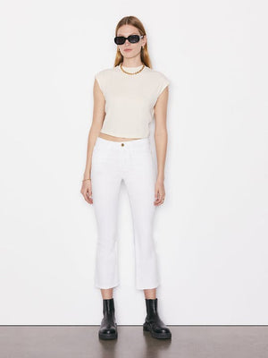 le crop mini boot - blanc