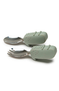 alligator learing fork/spoon set