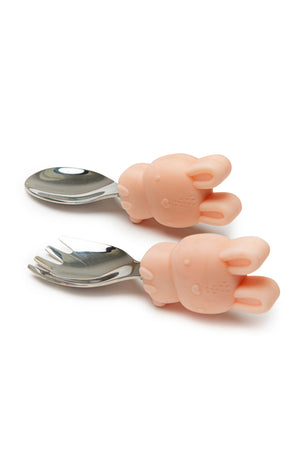 bunny learning fork/spoon set