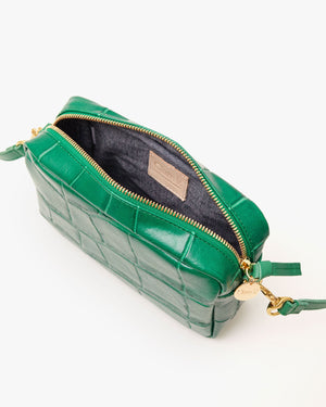 Emerald croc midi sac