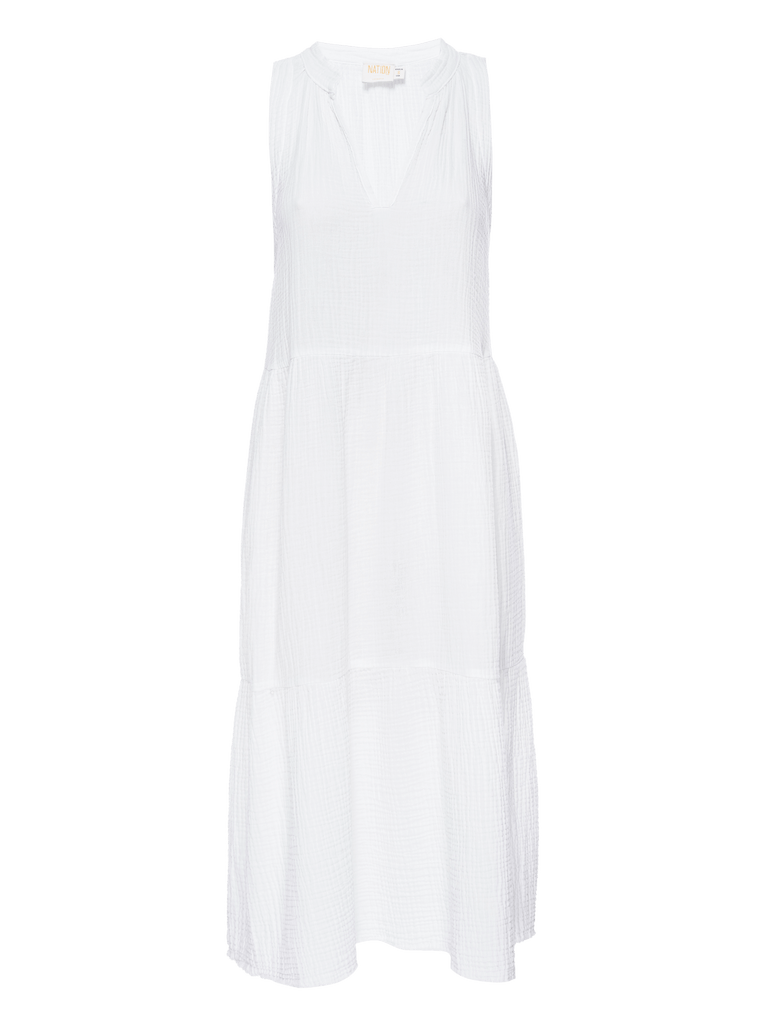 Nadie tiered dress -white
