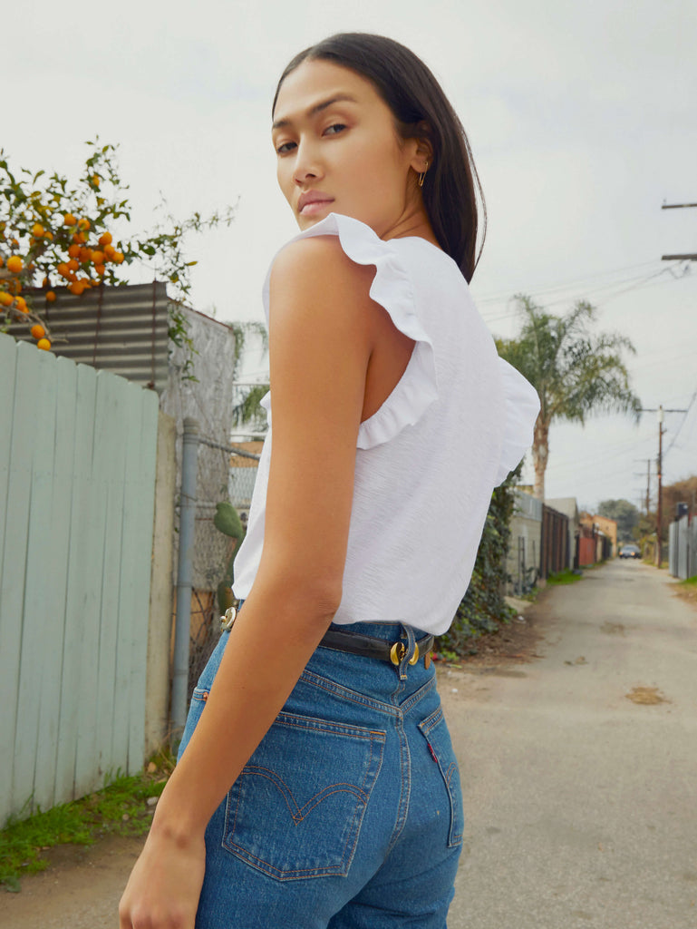 Paulette tank -white