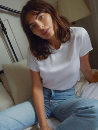 Marie dressy tee - white