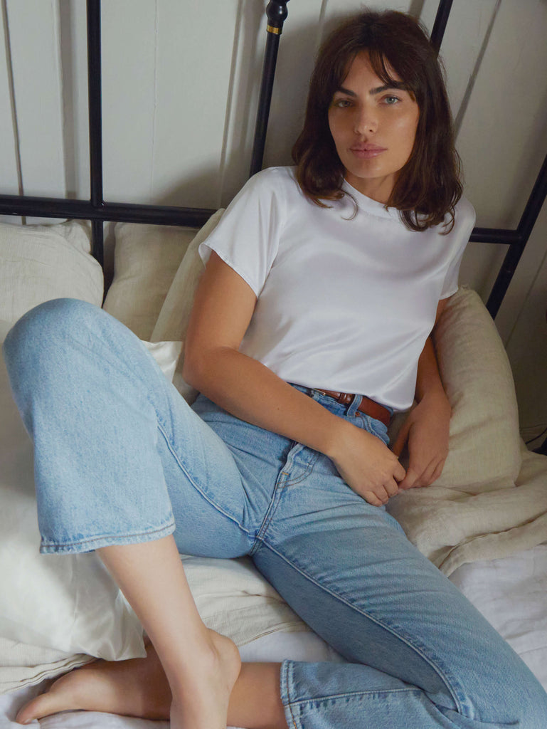 Marie dressy tee - white