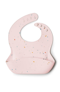 Silicone bib - blush confetti