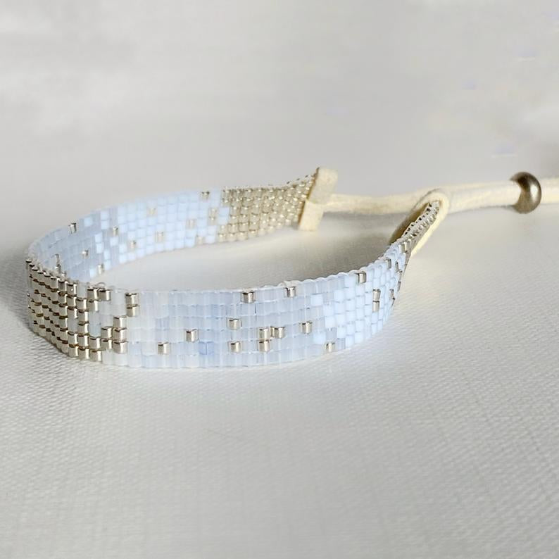 Periwinkle silver sky bracelet