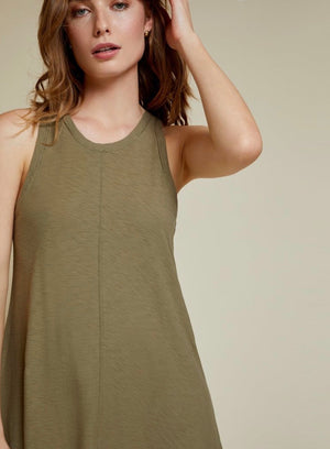 Lulu A-line dress - eucalyptus