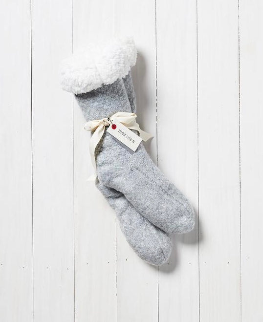 Slipper socks - lt grey
