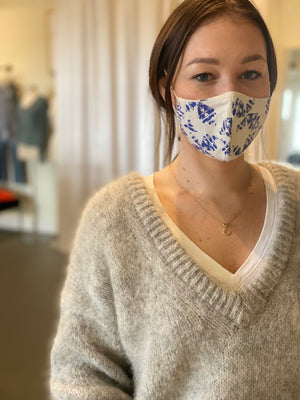 Blue batik mask