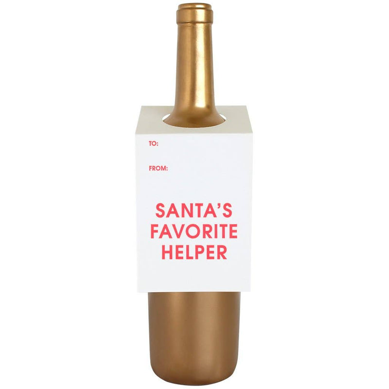 Santa wine tag