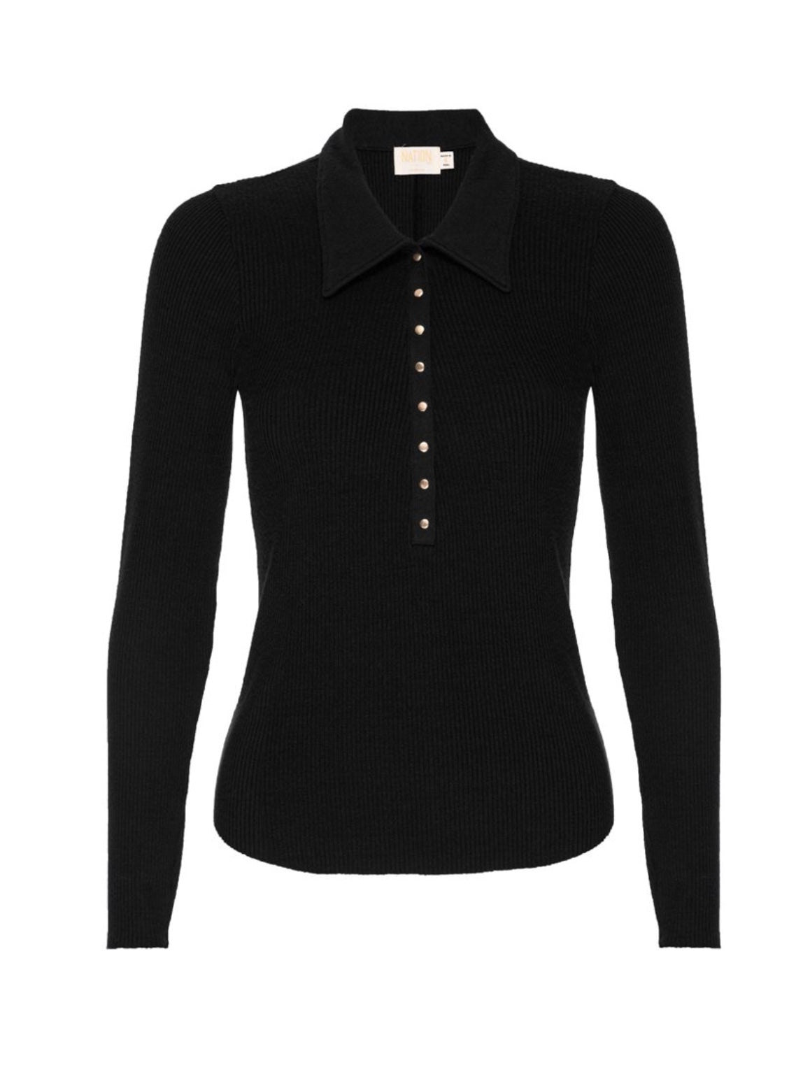 Hollis collared shirt - black