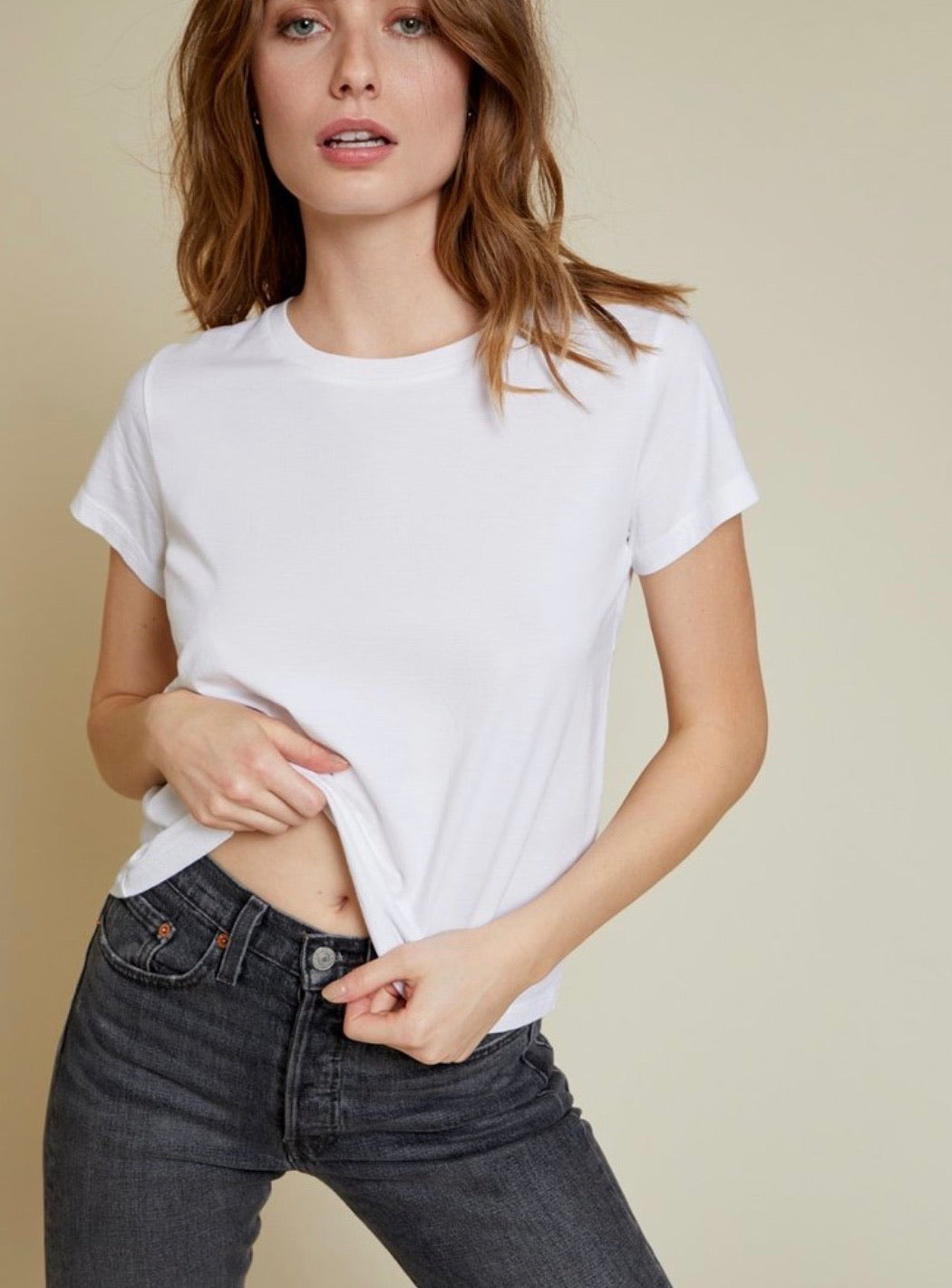 Goldie organic tee - white