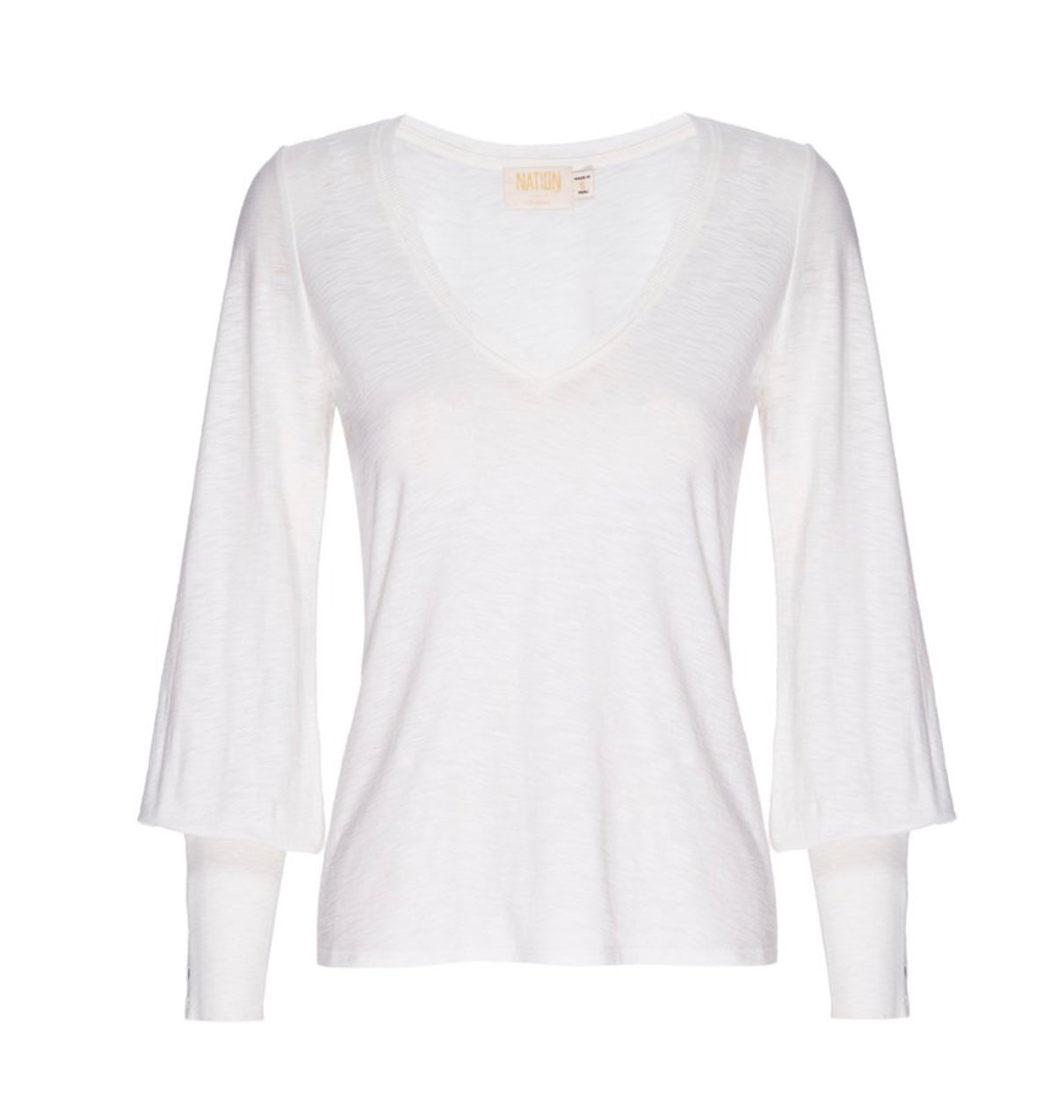 Renata v neck - off white