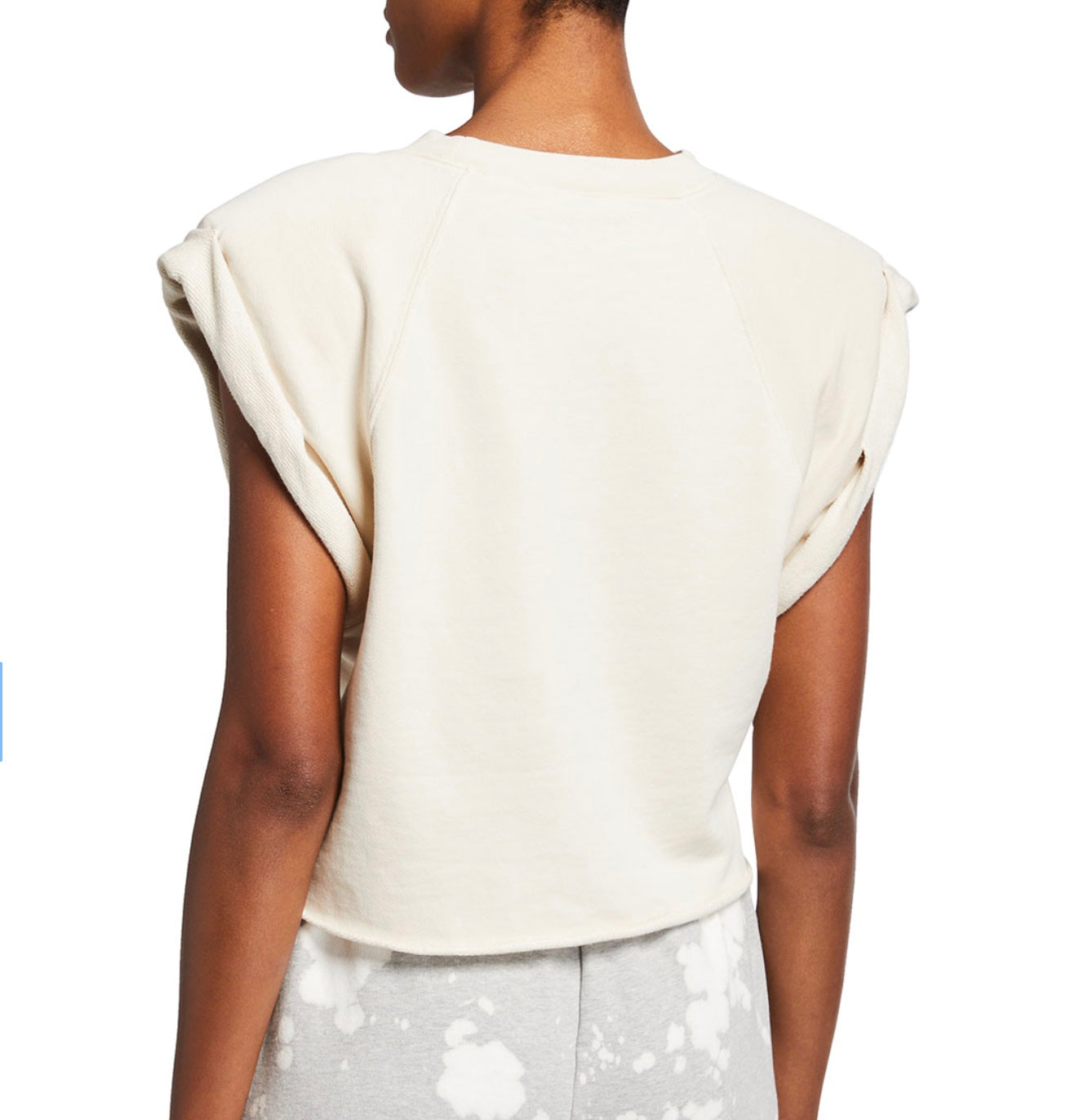 Rolled sleeve sweatshirt - bone