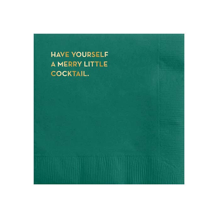 Merry little cocktail napkins