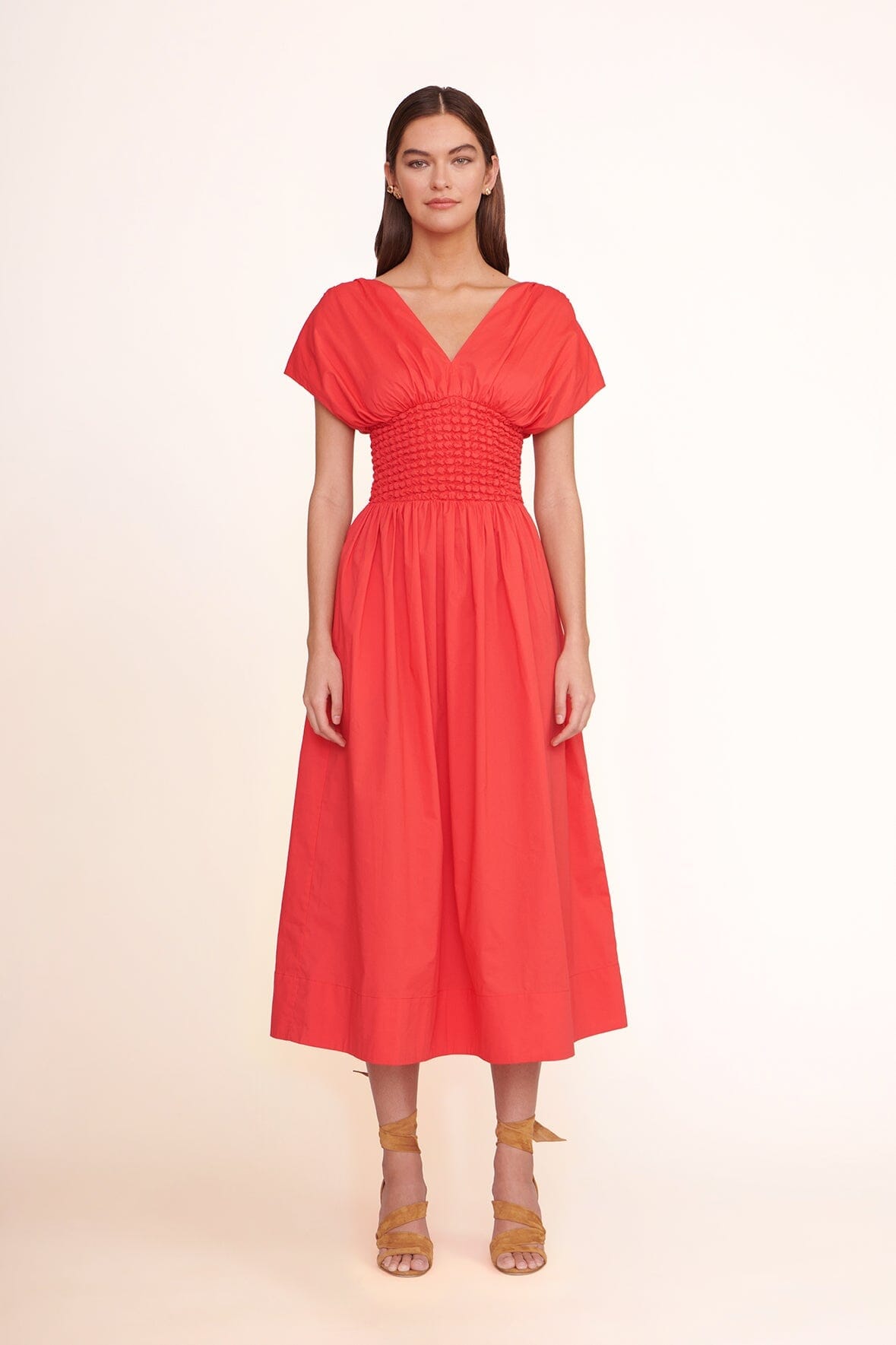 staud jackson midi dress Staud - Hibiscus Jackson Dress