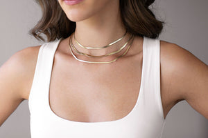 Python herringbone 16" necklace